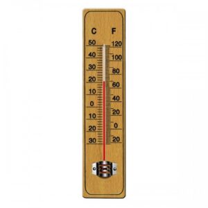 wooden room thermometer